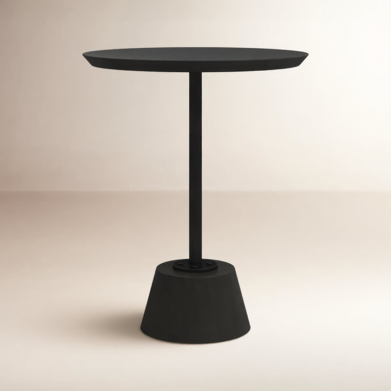 Thomas Solid Wood End Table, Dark Brown/Black