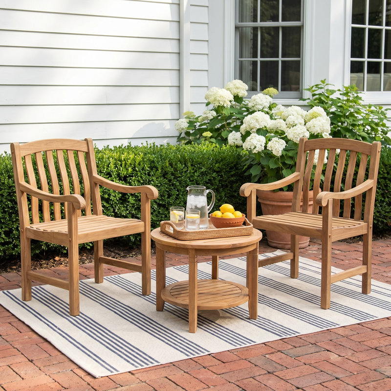 Caterina Summerton 2 - Person Teak Outdoor Bistro Set