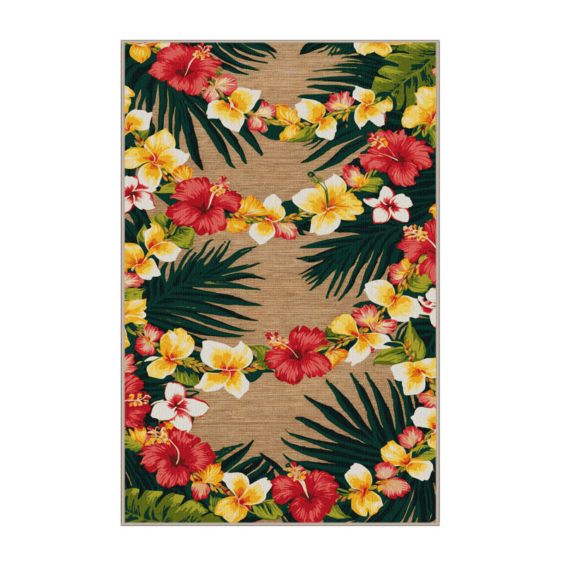  Tapis hawaïen lavable hawaïen, Rectangle 4pi x 6 pi
