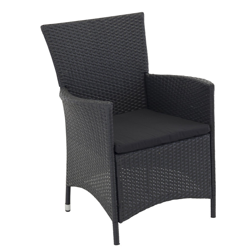 Necaise Stacking Garden Chair, Black
