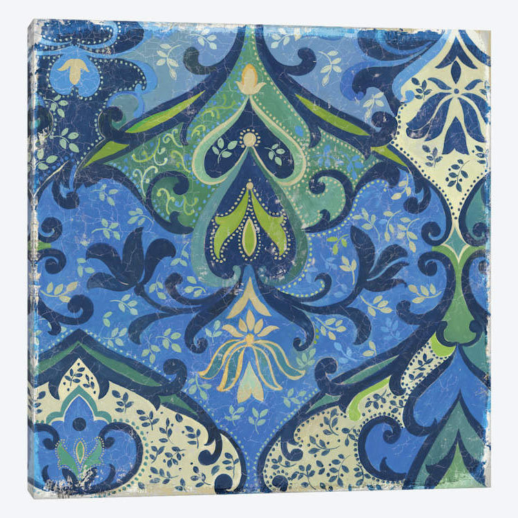 « jardin mosaic ii », impression sur toile, H 18 po x l 18 po x P 1,5 po, Toile tendue, Pas de tapis
