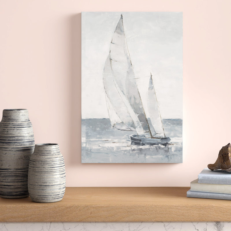 Gray Seas I by Ethan Harper - Painting, 91cm H x 61cm W, Wrapped Canvas