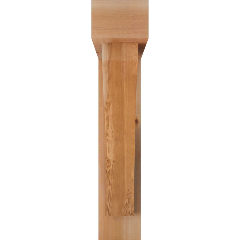 Thorton Block Bracket with Offset Brace, 30 x 30, 6"W Western Red Cedar (Rough Sawn)