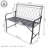 Israh 2-Person Argyle Diamond High Back Iron Outdoor Garden Bench