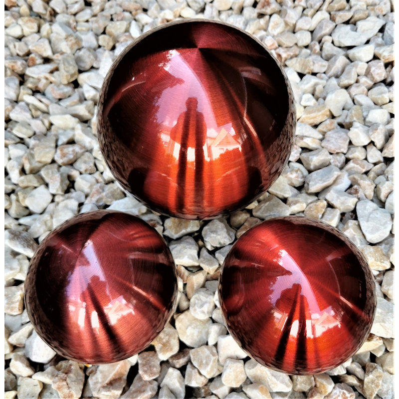 Challie Stainless Steel Gazing Ball, 15cm H x 25cm W x 25cm D