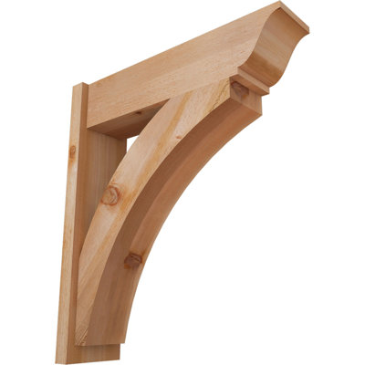 8"W x 30"D x 34"H Thorton Rough Sawn Traditional Outlooker, Western Red Cedar