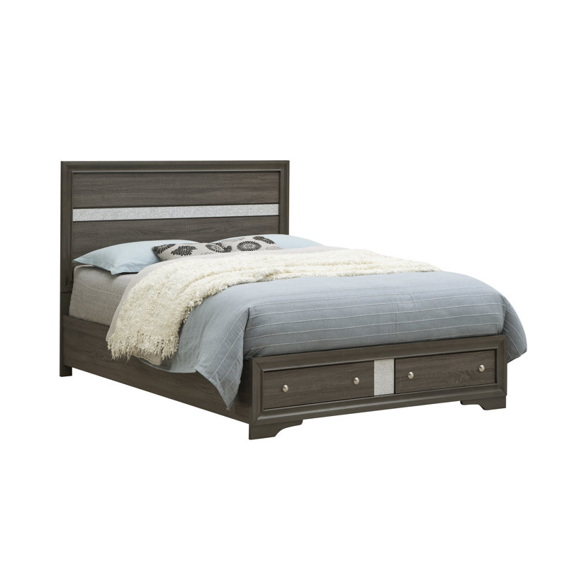 Brayden King Storage Bed Gray, King, Brown