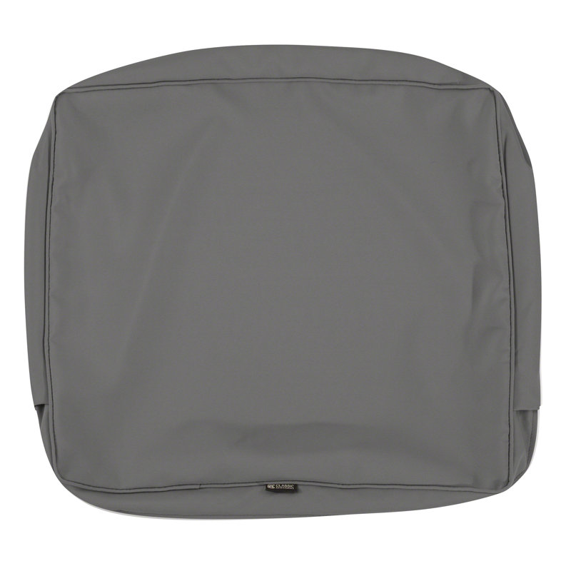 Pina Outdoor Lounge Chair Seat Cushion, Light Charcoal Gray, 4" H x 25" W x 18" D