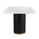 Faux Marble Dining Table for 6, with Metal Pedestal Base