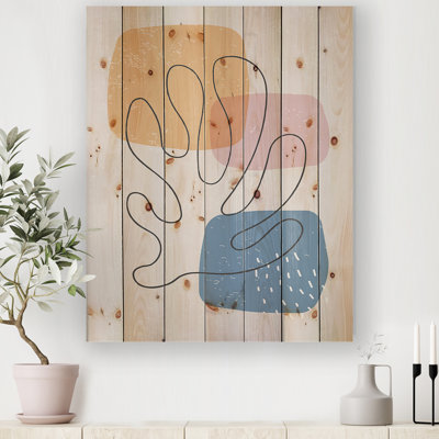Minimal Elementary And Geometric Compositions XXXXXXXXII - Unframed Painting Print on Wood