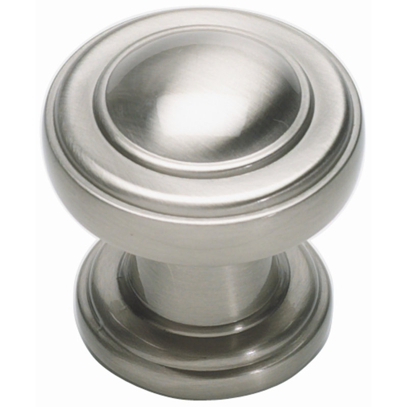Bronte 1 1/8" Diameter Round Knob, Brushed Nickel
