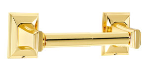 Wall Mounted Toilet Paper Holder, Polished Brass