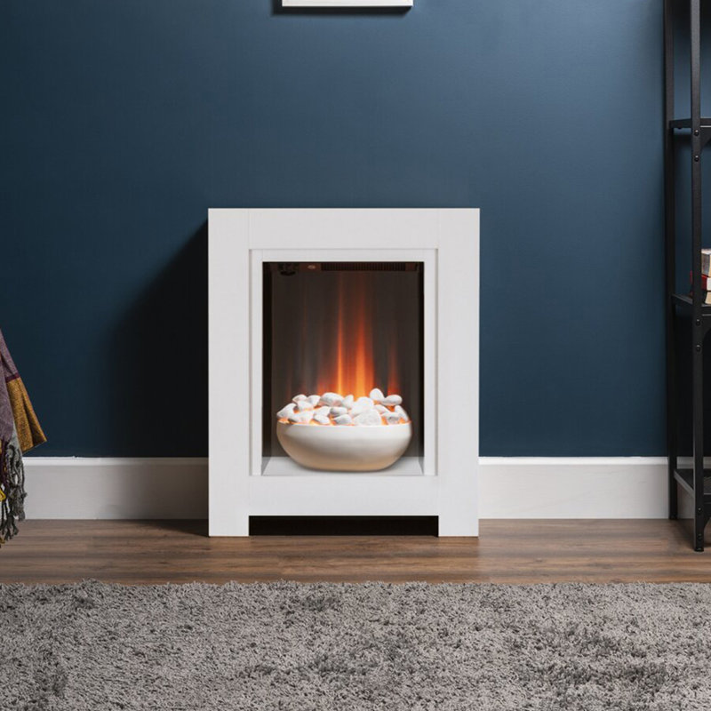 Monet Adam 60cm W White Electric Electric Fireplace Suite with 6824.28 BTU