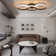 LED Ceiling Light 3 Flame Black Ring Design 3000k Warm White Beverli