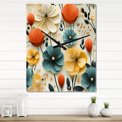 Janani - Horloge murale abstraite Mid-Century