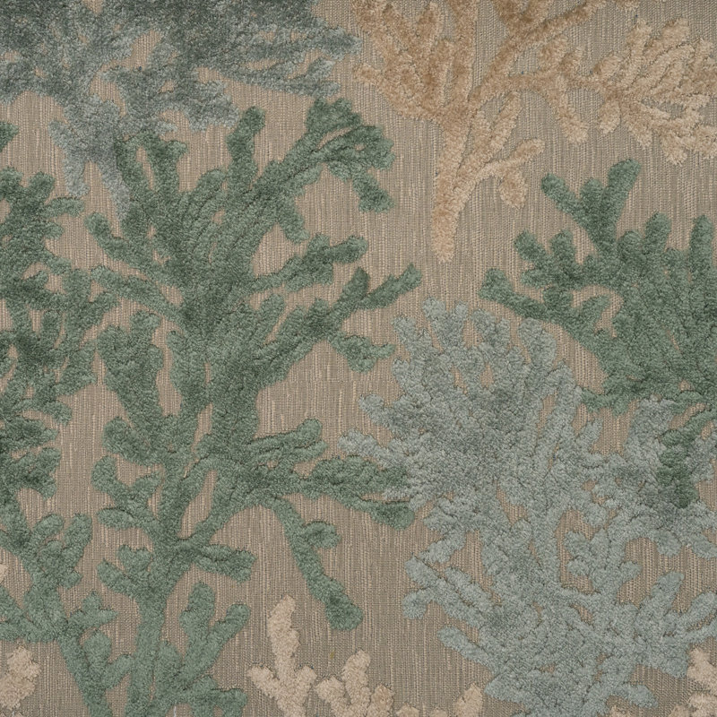 Barbados-Reef Cut Velvet Fabric, Laguna