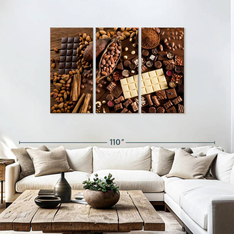 Yarlin Chocolate Bliss, 48" H x 74" W