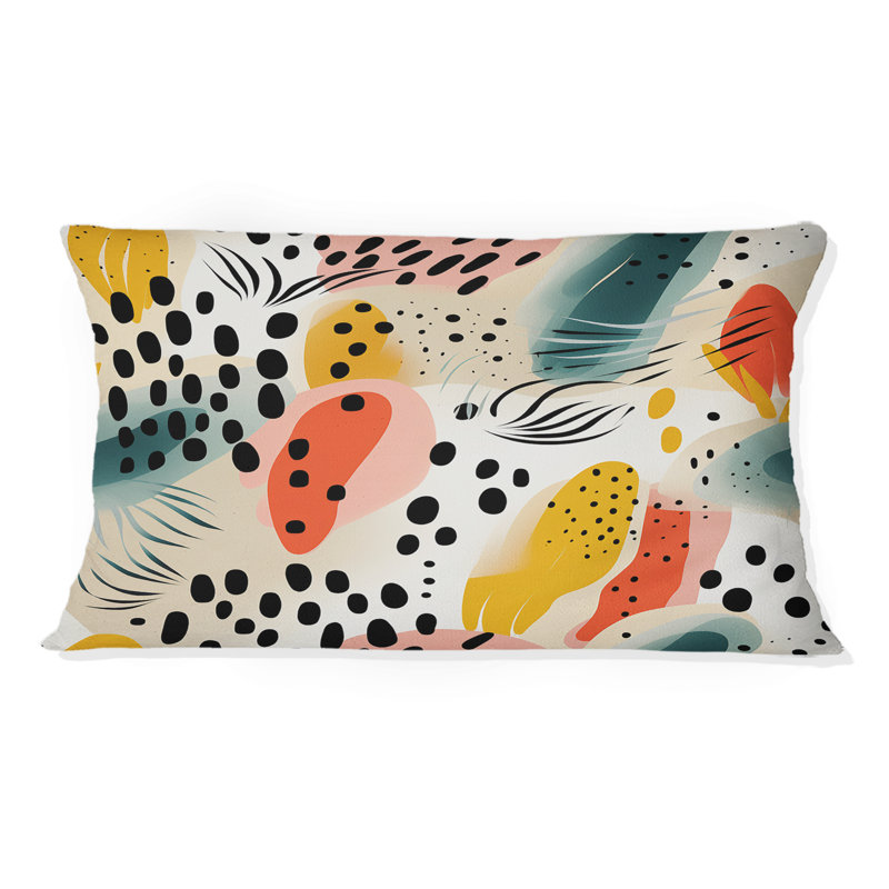  Polyester Lumbar Rectangular Pillow Cover & Insert