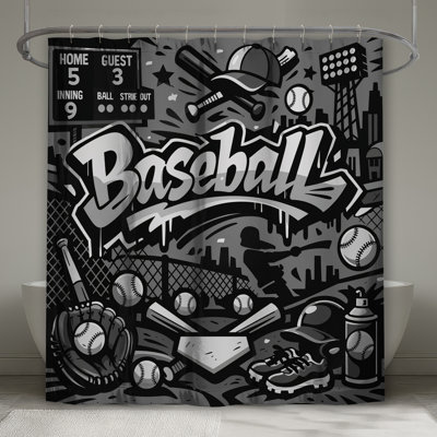 Rideaux de douche Baseball