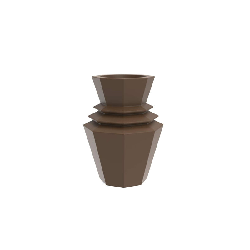 Origami - Hinoki Planter, 47.25" H x 29.75" W x 29.75" D, Brown