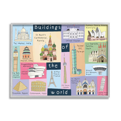 " Building Of The World Kid's Chart Architectural Landmarks "
