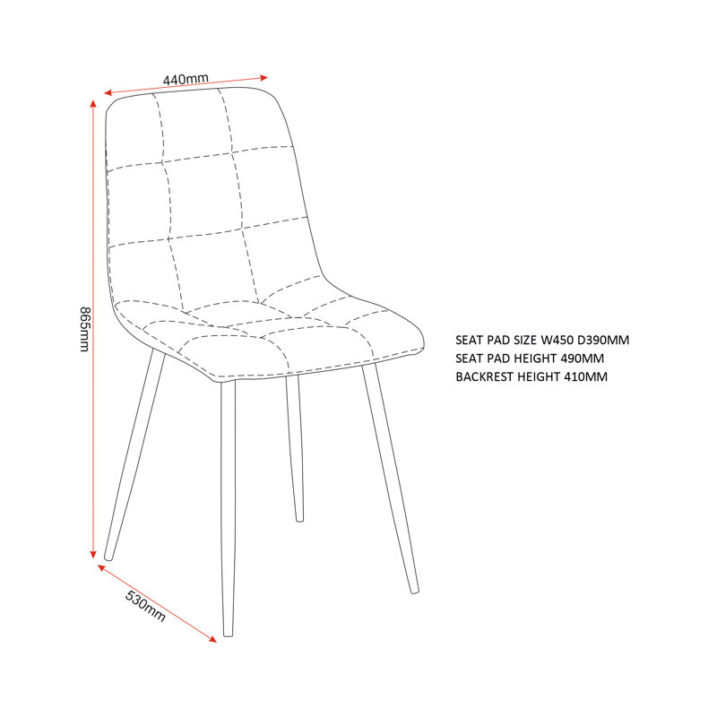 Deitrick Dining Chair (Set Of 2), Grey