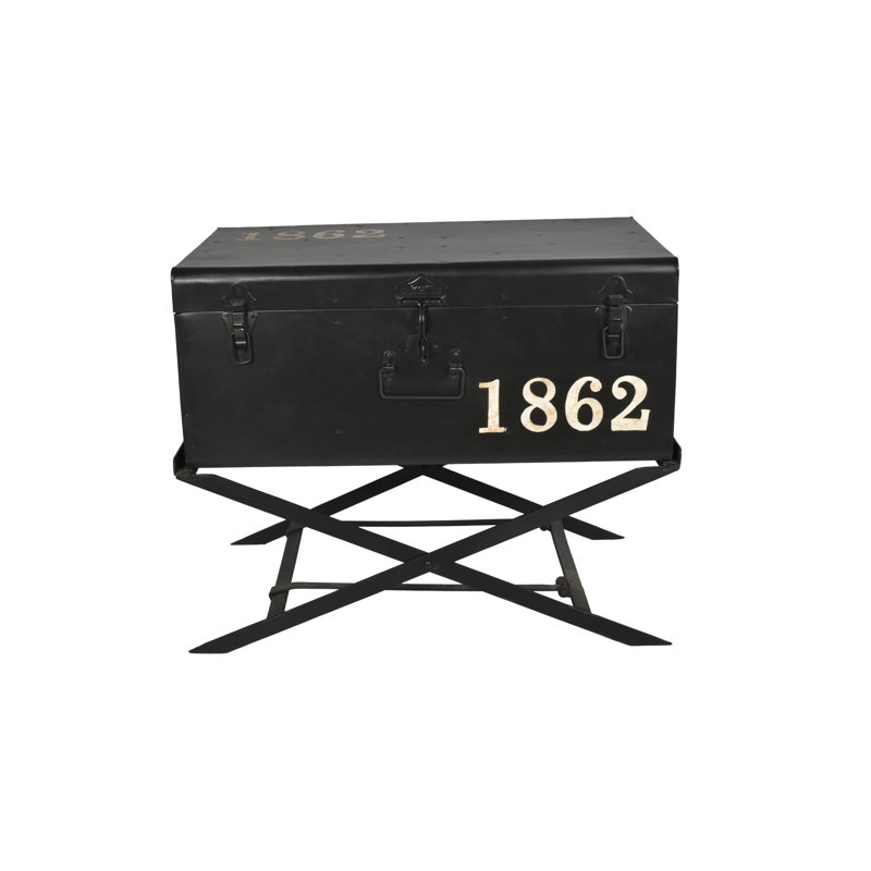 Bac de rangement en métal avec support, 26 x 17 x 12