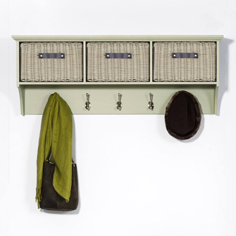 Annabell Cube Shelf, Sage Green/Brown