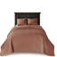 Courtepointe réversible en argile rouge très grand / très grand pour très grand lit - literie été et chaleur, courtepointe, bourre en coton prélavé, 2 taies décoratives incluses, lavable à la machine en mélange d'hiver, assorti-124477314-124477315
