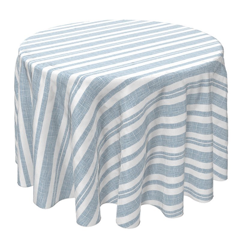 Werring Round Striped Cotton Twill Tablecloth
