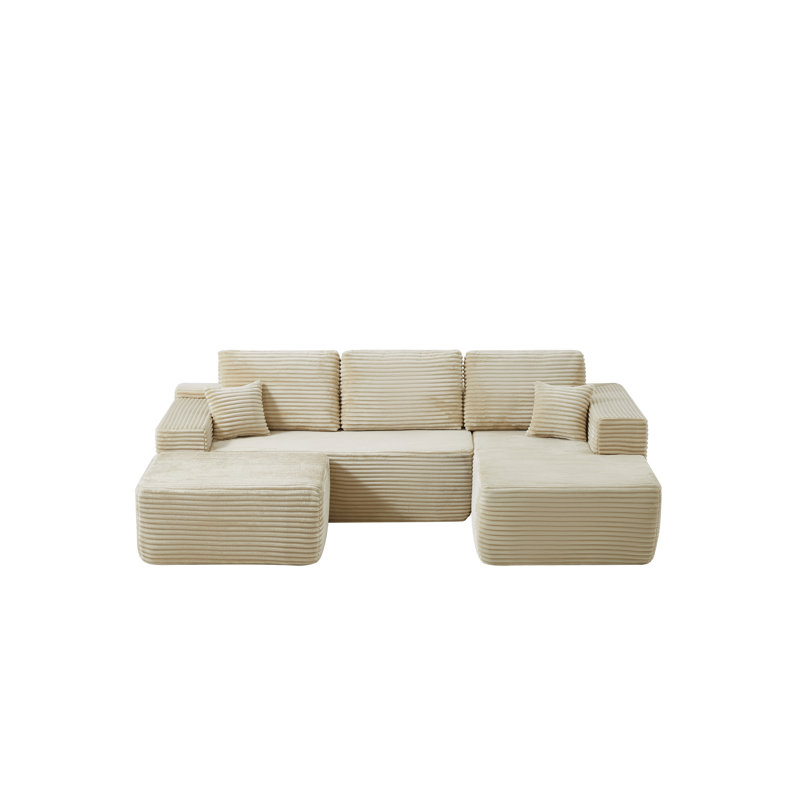 104''Cloud Sectional Couch With U-Shaped Chaise
