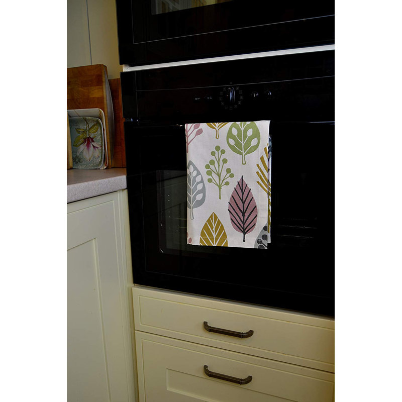 Alexys Cotton Jacquard Kitchen Towel, Blush Pink
