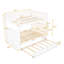 Lit superposé double au-dessus de double avec lit gigogne simple, lit superposé en bois de pin avec garde-corps-1555931515