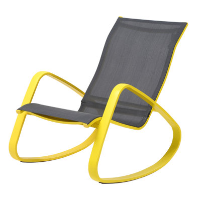 Chaise berçante de patio en aluminium Bissett