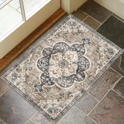 Moitoso Machine Washable Area Rug Living Room Bedroom Bathroom Kitchen Non Slip Stain Resistant
