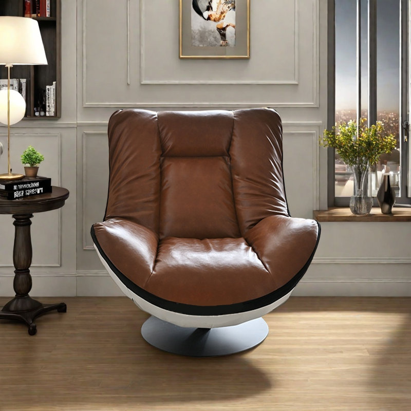 Fauteuil pivotant écologique et confortable, Brun