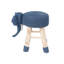 Mignon tabouret avec repose-pieds en éléphant avec pieds en bois de pin durable pour chambre d'enfant-375736100-375736103