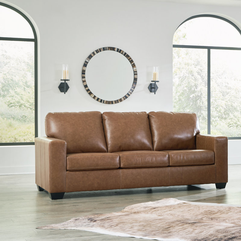 Miller 85 Inch Leather Sofa Sleeper