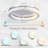 Modern Round Crystal Led Ceiling Light 17.32 Inch 6500k 2000lm For Living Room, Bedroom, Kitchen, Balcony, Basement And Office (not Dimmable)-1333907546
