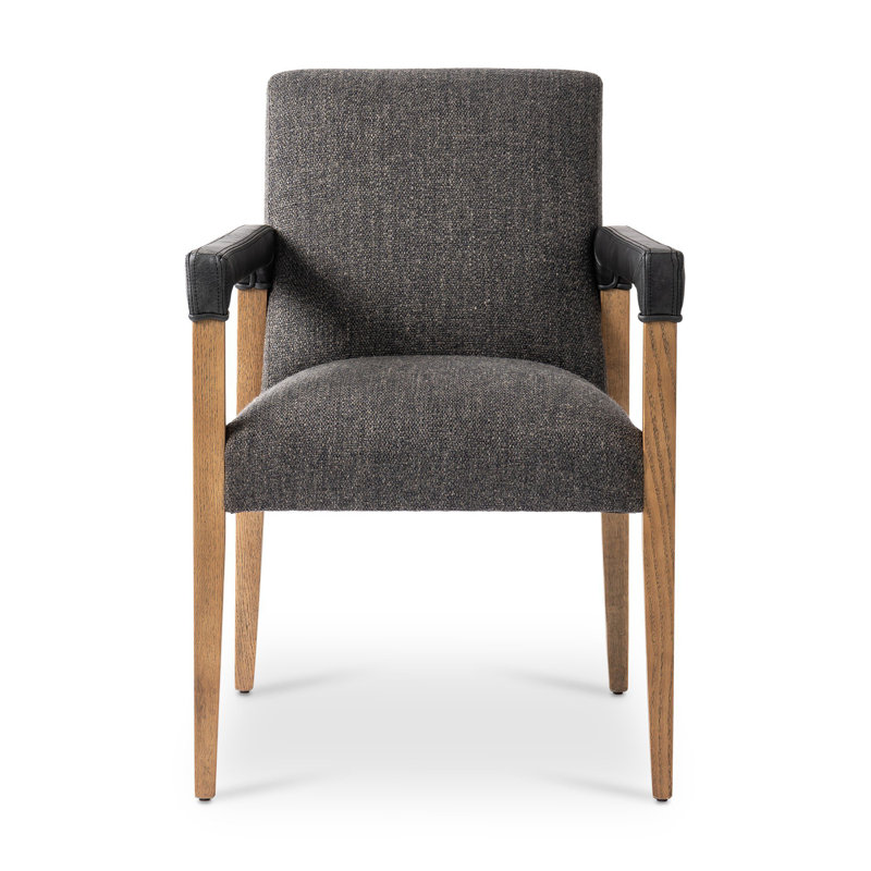 Reuben Upholstered Arm Chair, Linen Thames Ash