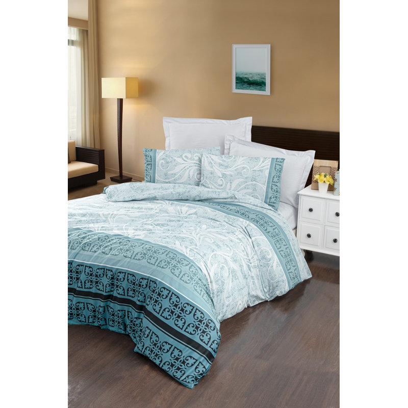 Luxury Mint Satin Quilt Cover Set, 240 x 86.6 inches | 100% Cotton Satin, 210 Thread Count | Includes 2 Pillowcases (23.6 x 23.6 inches) | Machine Washable, Stylish & Comfortable Bedding for Modern Bedrooms