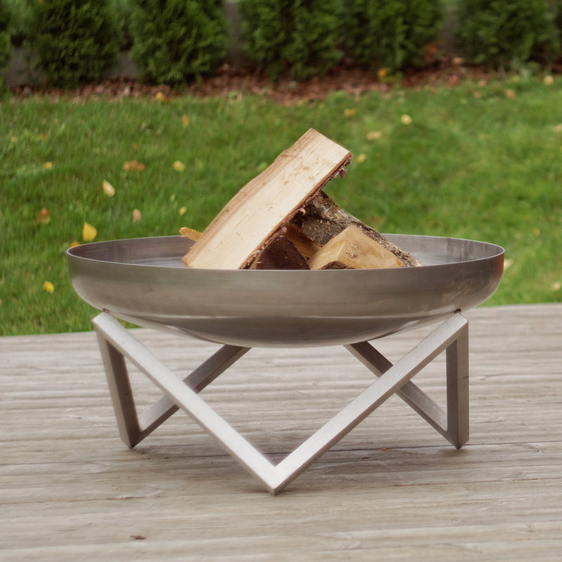Round Smokeless Fire Pit, Silver