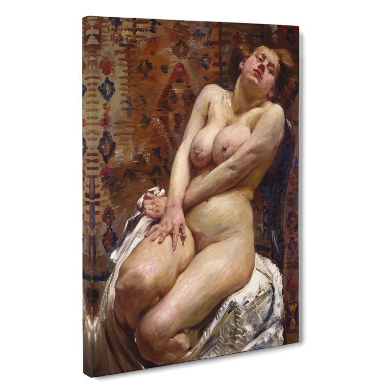 Female Nude by Lovis Corinth - Wrapped Canvas Painting, 50cm H x 35cm W x 3cm D
