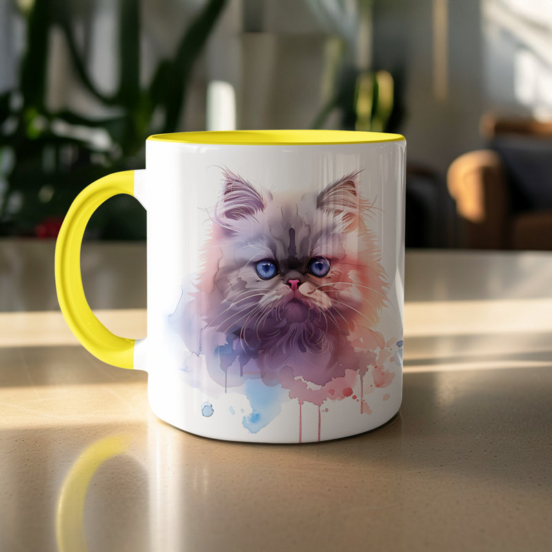 Mug, 4, Yellow