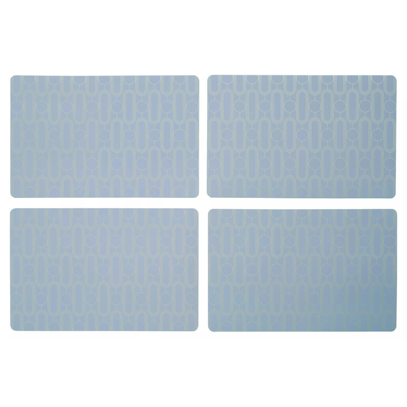 Anyia Geometric Rectangle Placemat, Blue