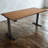 Skyscraper Electric Height Adjustable Standing Desk, Dual Motor and Digital Control with Memory, 72x30, Walnut Block Top with Black Frame-765077058-765077059
