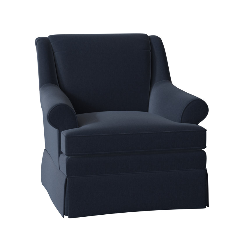 Fauteuil Eliana, Oui, Peyton en sergé performance bleu marine