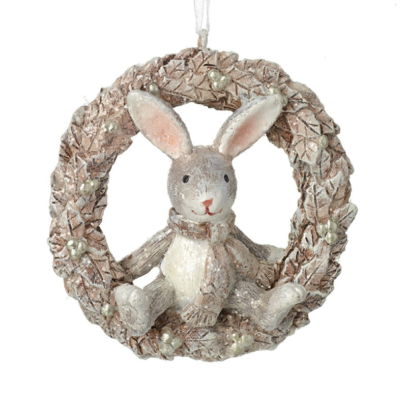 Hanging Festive Bunny Wreath