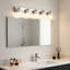 5-Light 32 in. Brushed Nickel Vanity Light with Clear Square Glass Shades-293229505-286277785