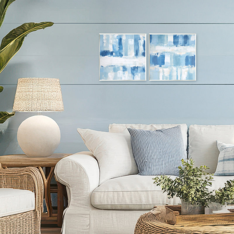 Soft Blue Visionaries 2pc Wall Plaque Set, design by Irena Orlov